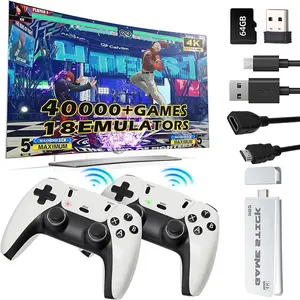 Retro Gaming Console Pro  HDMI with 40,000+ Built-in Classic Video Games - Plug & Play Game Stick for TV with 2 Wireless Controllers | 23 Emulator Support 64GB