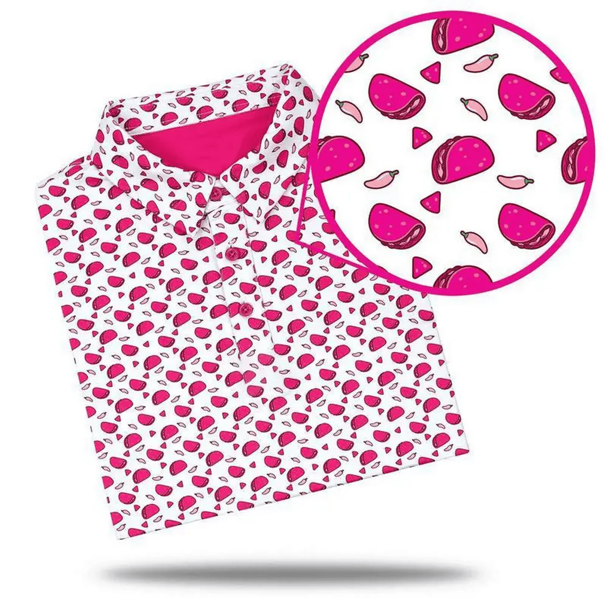 New  Golf Pink Taco Polo S