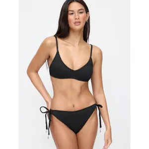 Cider Scoop Neck Half cup Triangle Tie Side Bikini Set With Star&Moon Charms