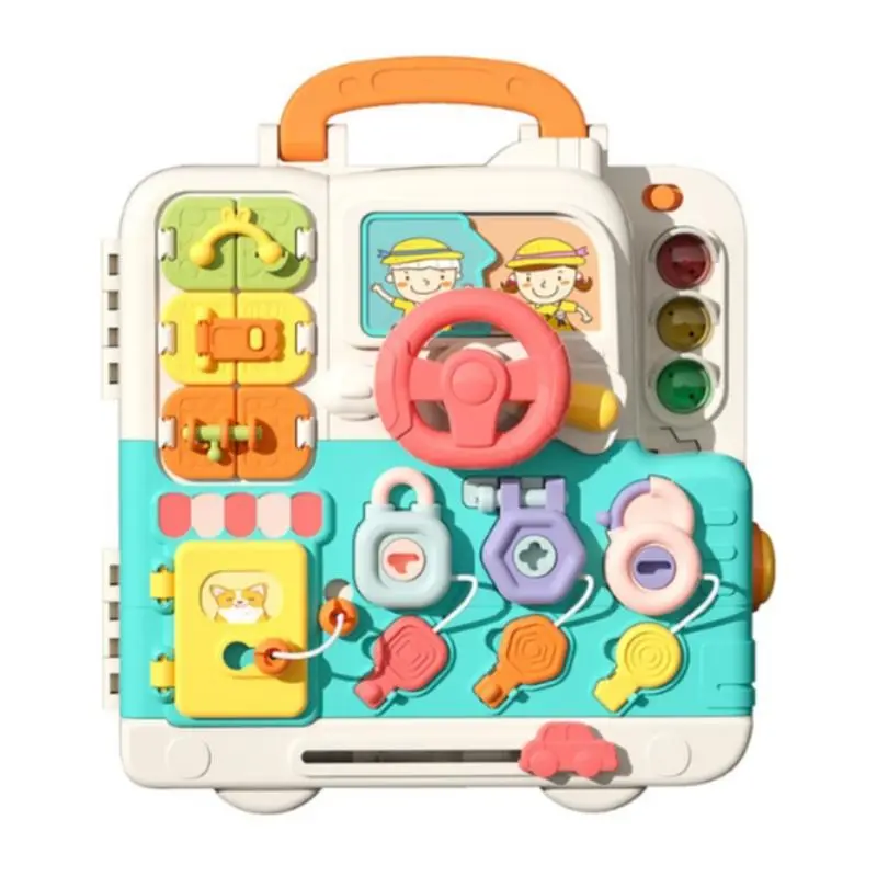 Montessori Busy Book, Early Education & Smart Toy with Cognitive Skills, Sorting Stacking & Plugging Toy, Educational Toy for Kids with Interactive Play, Birthday Gift for Boys & Girls