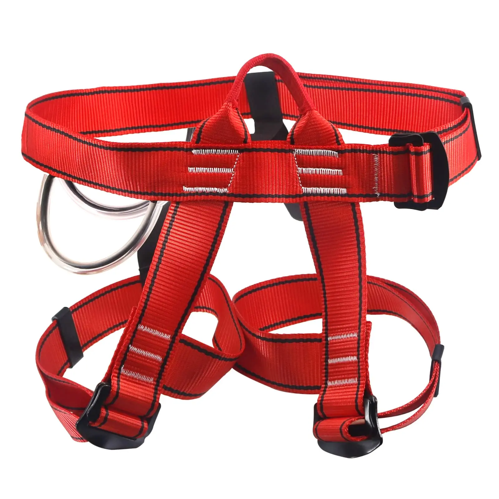 NEWDOAR Half Body Climbing Harness, Adjustable Polyester with Breathable Mesh, Tool Rings for Outdoor Rock Climbing & Mountaineering