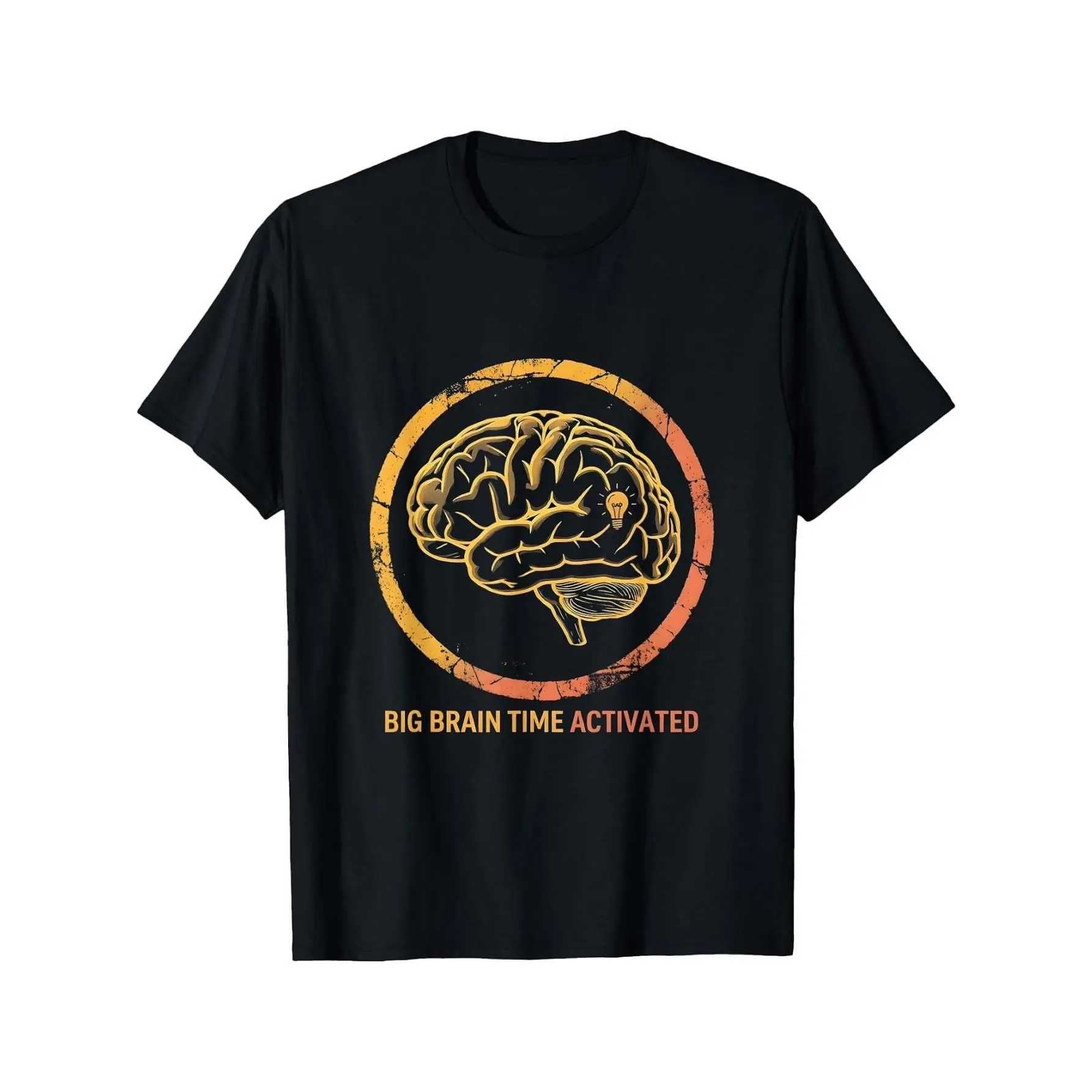 Big Brain Time Activated Funny Meme Design T-Shirt Cotton Clothing