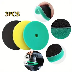 3Pcs/Set Polishing Pads for Orbital Sander,5 inch Orbital Buffing Pads Hook and Loop Foam Buffer Pad Set for Cutting,Compounding,Polishing and Waxing,Christmas Party Gifts,Hand Tools Kits