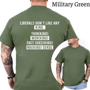 Liberals Don't Like Any King T Shirt, Patriot Mens Shirts, Conservative Political Graphics Tee, Political Graphics Tshirt, Men's Gifts, Casual Menswear, Unisex Short Sleeve Tee, Graphic Streetwear T-Shirt