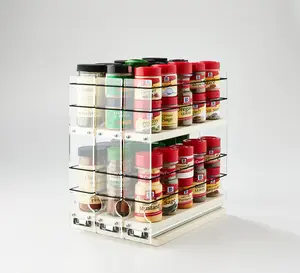 Spice Rack Cabinet Organizer - 6.90" Wide x 10.75" Tall x 10.60" Depth - Holds 30+ Spices