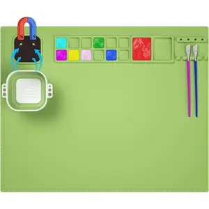 Creator Silicone Painting Mat, 20"x16" with Cup, Nonstick Sheet for Resin Jewelry Casting, Art, DIY, Drawing, Clay and Play Doh