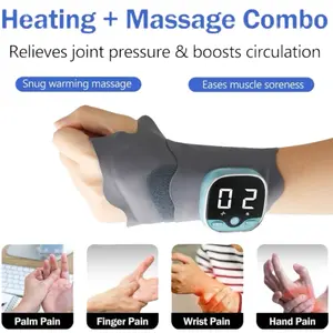 Smart Hand Massager with Heat – 5 Massage Modes & 9 Intensity Levels, Intelligent Compression Therapy for Hands & Wrist, Portable Pain Relief for Arthritis & Carpal Tunnel, Relaxation Gift for Men & Women