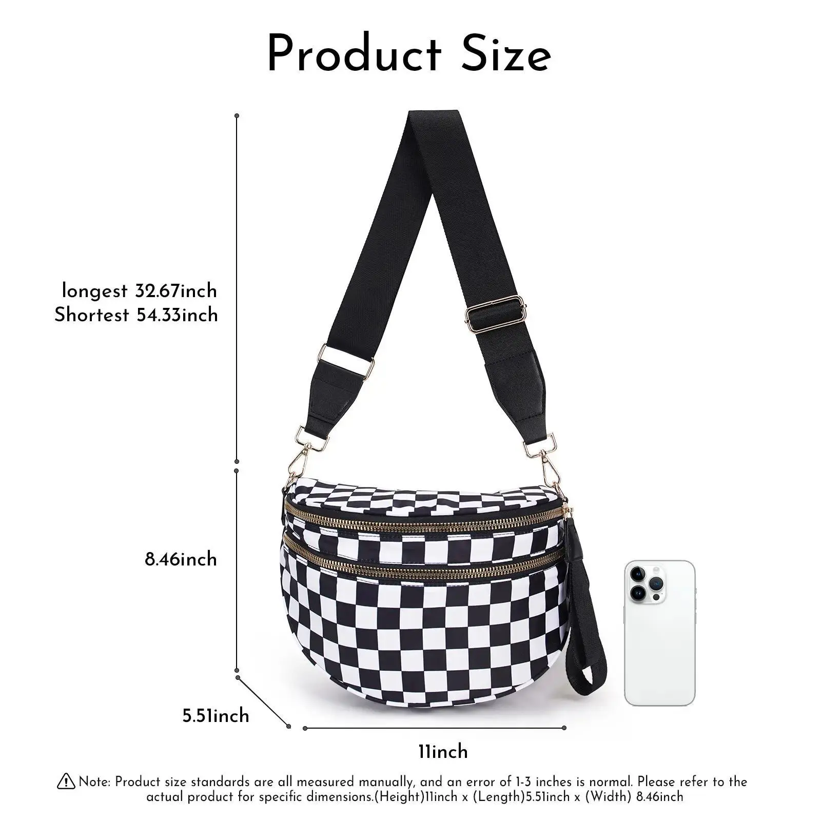 CN6030 Checkered Crossbody Bag Nylon Bum Bags for Women Spacious Handbags Purse Fanny Packs with Shoulder Strap TikTokShopHolidayHaul CN6030 Checkered Crossbody Bag Nylon Bum Bags for Women Spacious Handbags Purse Fanny Packs with Shoulder Strap TikTokShopHolidayHaul