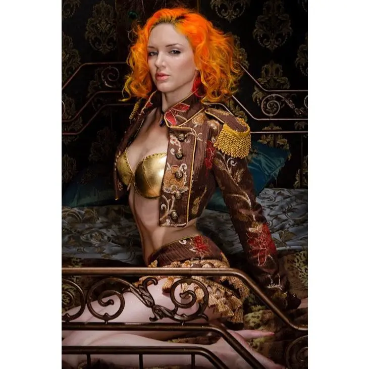 TOREADOR JACKET - GOLD AND BROWN TAPESTRY