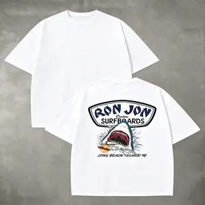 Ron Jon Surfboards Shark Vintage Washed Back Print Tee | Retro Surf Streetwear T-Shirt