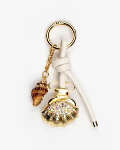 Golden Ocean Shell Bag Charm