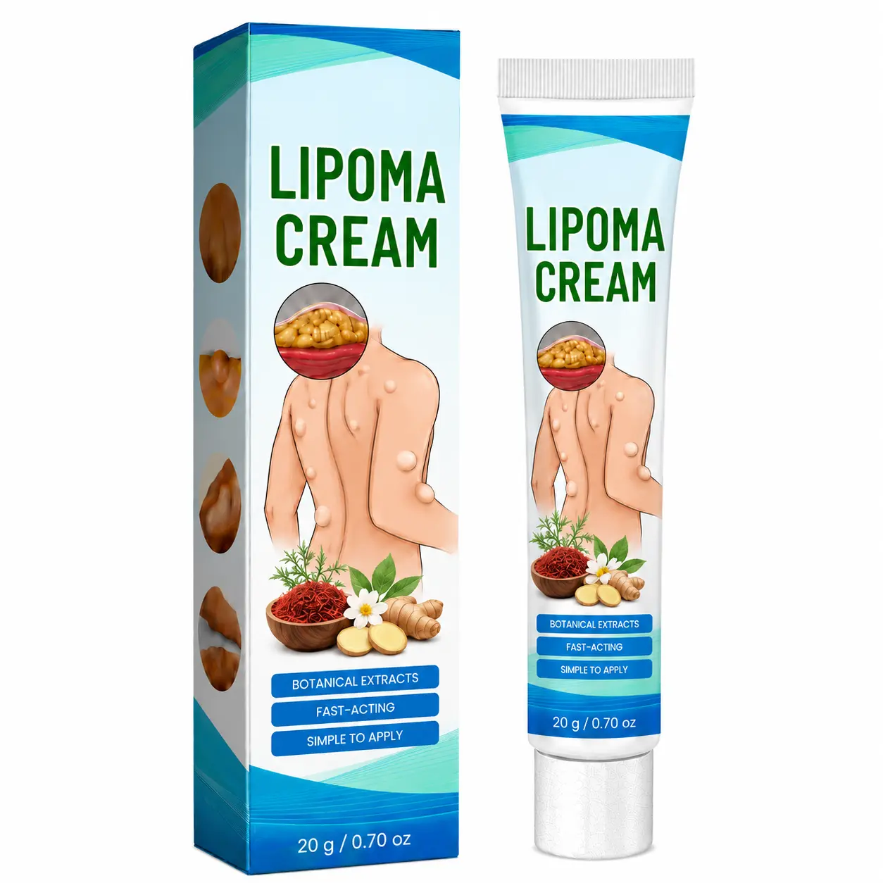 20 g Lipoma-Fat Body Care Cream with Botanical Extracts, Gentle Daily Care for Targeted Skin Areas, Helps Keep Body Skin Soft, Smooth and Refined-Looking