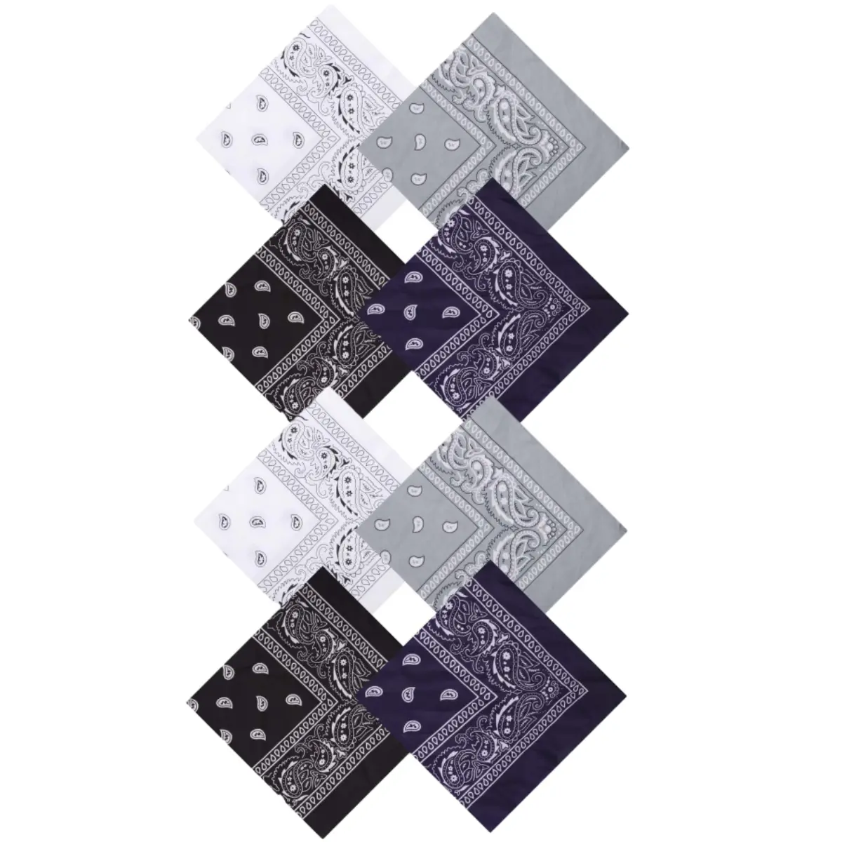 A Set of 8/4 Pcs Classic Paisley Bandanas Multi-Use Head Scarf,21.2'' Breathable Polyester Square Headbands for Hair,Neck & Wrist Streetwear,Outdoor Sports,Halloween Christmas Party Gifts,Hand Tools Kits
