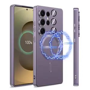 Samsung Galaxy S25 Ultra 6.9-inch Liquid Metal TPU Magnetic Protective Case: Purple