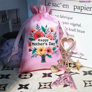 Cute Letter Keychain – Personalized Heart Tag Keyring, Custom Initial Fashion Keychain for Women & Girls, Trendy All-Match Bag Charm, Exquisite Gift for Birthday, Mother’s Day, Anniversary Gift