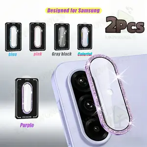 KAYKWONG'S 2-Piece Camera Lens Protector Film Set, Compatible with Samsung Galaxy A16/A26/A36/A56, Metal Ring Tempered Glass Cover, Strong Adhesive HD Protection