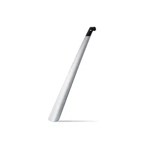 16'' Extra Long Handled Metal Shoehorn, Stainless Steel Dressing Assist Stick, Standing Reach Aid for Elderly, Seniors & Disabled Men Women