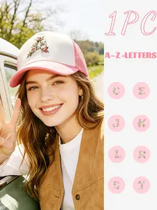 1PC gorgeous floral letter print truck cap for ladies, with 26 different letter options. A lightweight and breathable casual sun hat that is versatile and suitable for various occasions such as daily commuting, outdoor outings, hiking and mountain climbi