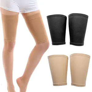 1Pair Thigh Compression Sleeves for Men & Women , Ultra-Thin Breathable Sports Leg Support for Running & Fitness Activities