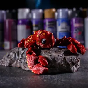 3D printed articulated lobster figure-Cute and artistic Flexi Fidget Sensory Toy for ADHD- perfect desk companion and room decor for lobster fans