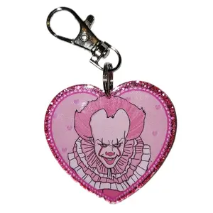 Pennywise Spooky Clown / Halloween Acrylic Keychain/ Bag Charm Clip/ Smartphone Cellphone Charm- Cute and Versatile Accessory for Keys or Bags