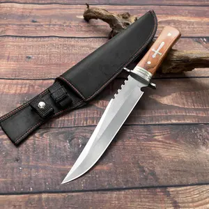 [Stainless Steel] Sharp Stainless Steel Fixed Blade Hunting Knife | Stainless Steel |  Convenient Nylon Sheath | Hunting, Fishing, Hiking, Wilderness Survival, Multifunctional
