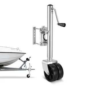 VEVOR Trailer Jack with Wheel, 2000 lbs Load Capacity, Heavy Duty Swivel Boat Trailer Jack with PP Dual Wheel Ergonomic Handle, 15 - 27 Inch Lift Range, Fit for RVs, Boats and Utility TrailersVEVOR Super Brand Day