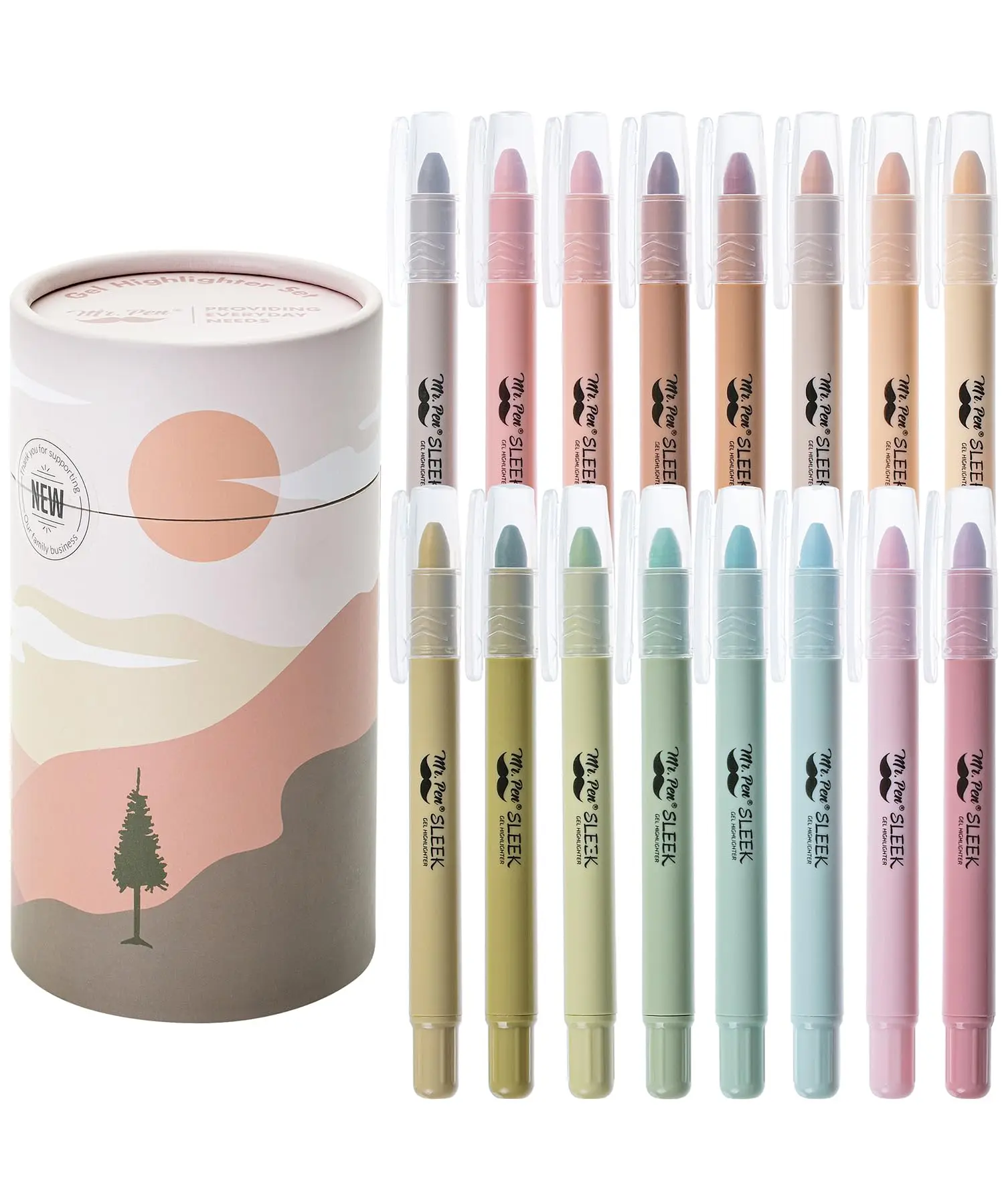 Gel Highlighter Set, 16 Pack, Assorted Colors, Bible Highlighters No Bleed Gift Set, No Bleed Highlighters