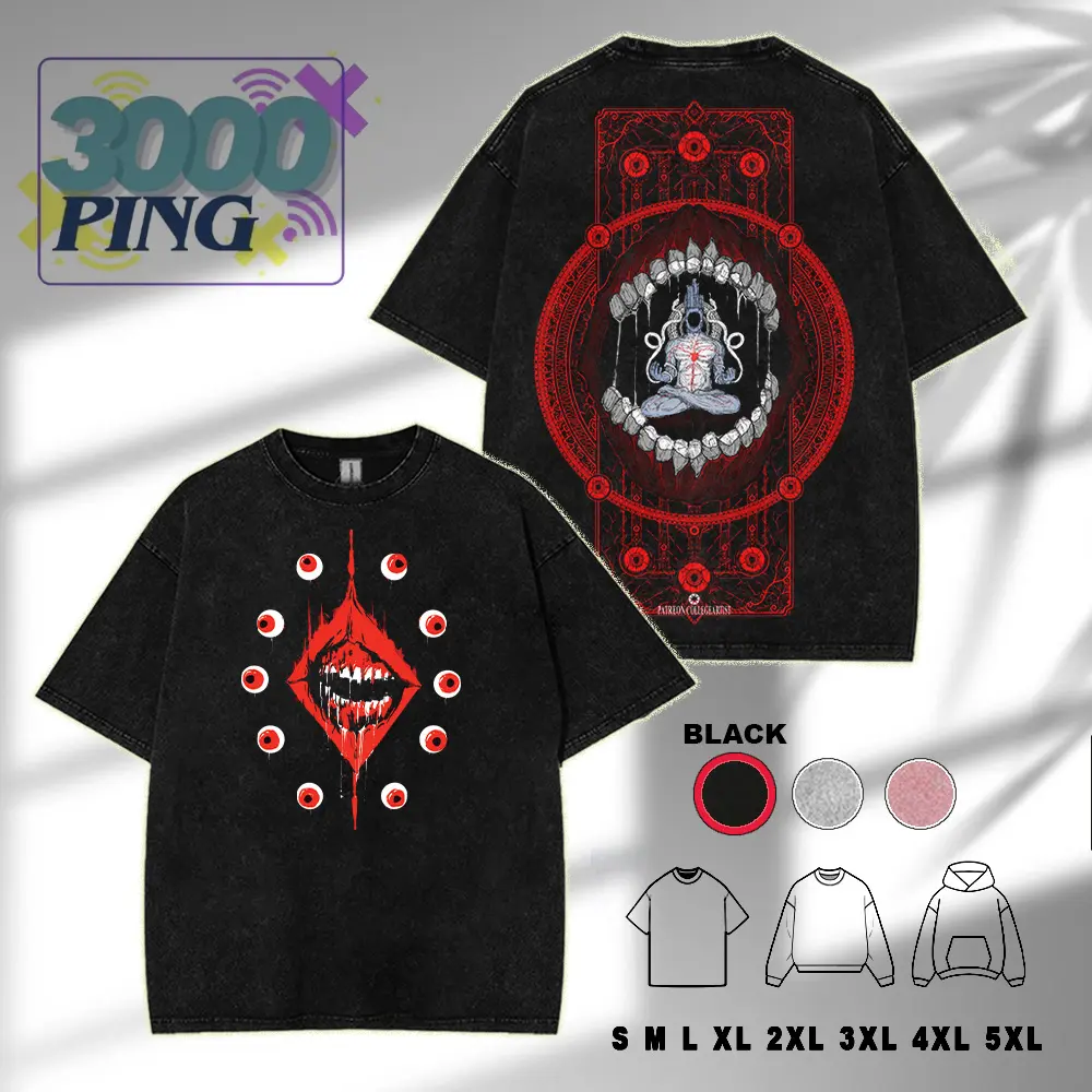 Flesh Prison - Minos Prime Ultrakill Graphic Hoodie/T-shirt, Vintage Acid Wash Streetwear, Retro Indie Gaming Pullover, Cyber-Grind Aesthetic Heavyweight Sweatshirt tee