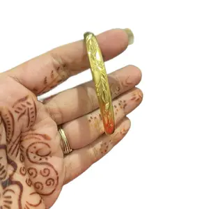 Nepali Gold-Plated Adjustable Bracelet Bangle - Shiny, Elegant Design for Stylish Daily Wear, Bangles
