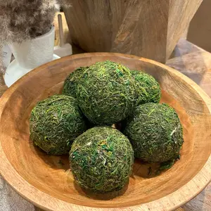 Moss Balls set of 6 decorative bowl filler green orbs