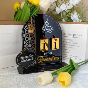 Modern Acrylic Countdown Calendar Stand, 1 Count Islamic Advent Home Decoration, Universal Decoration for New Year, Eid and Other Festivals, Ornaments