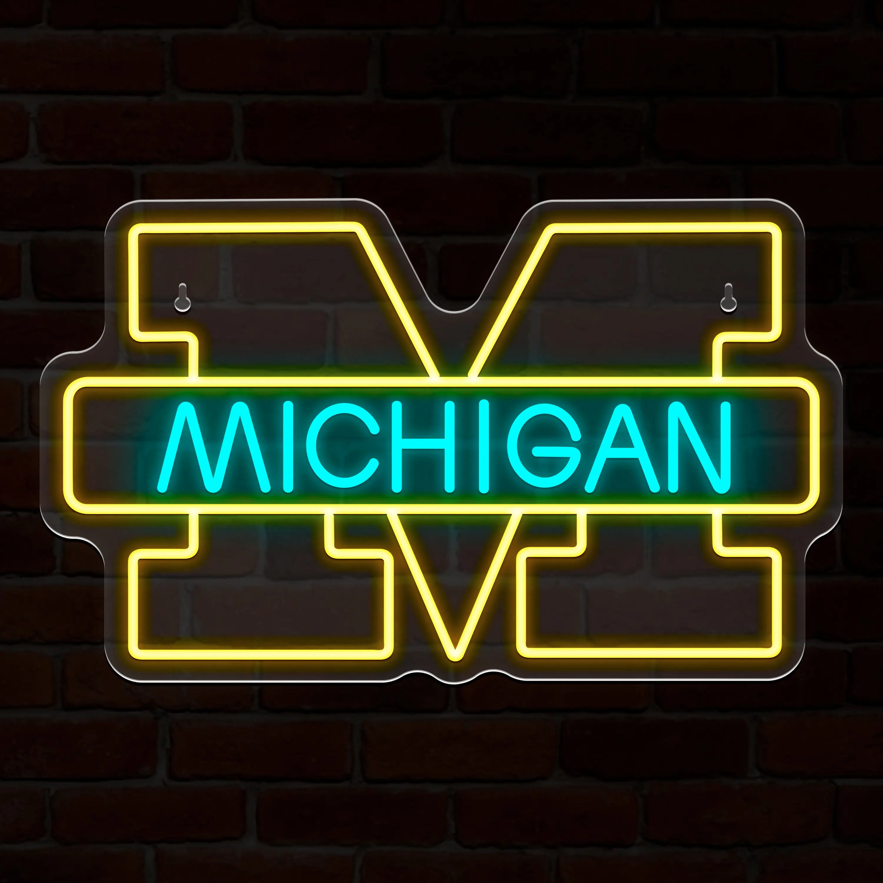 summerwins Football University Team Illuminated Logo Neon Sign, USB-Powered Colorful LED Light Letters, Low-Energy LED Decoration Lamp, Aesthetic Home Decor Light for Bedroom Dorm Men's Room Indoor Wall Art