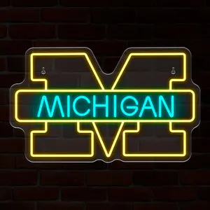 Football Neon Signs LED Lights USB - University Team Football Logo Sports Neon Signs Lights Room Bedroom Wall Dorm Man Cave Club Classroom Decor room