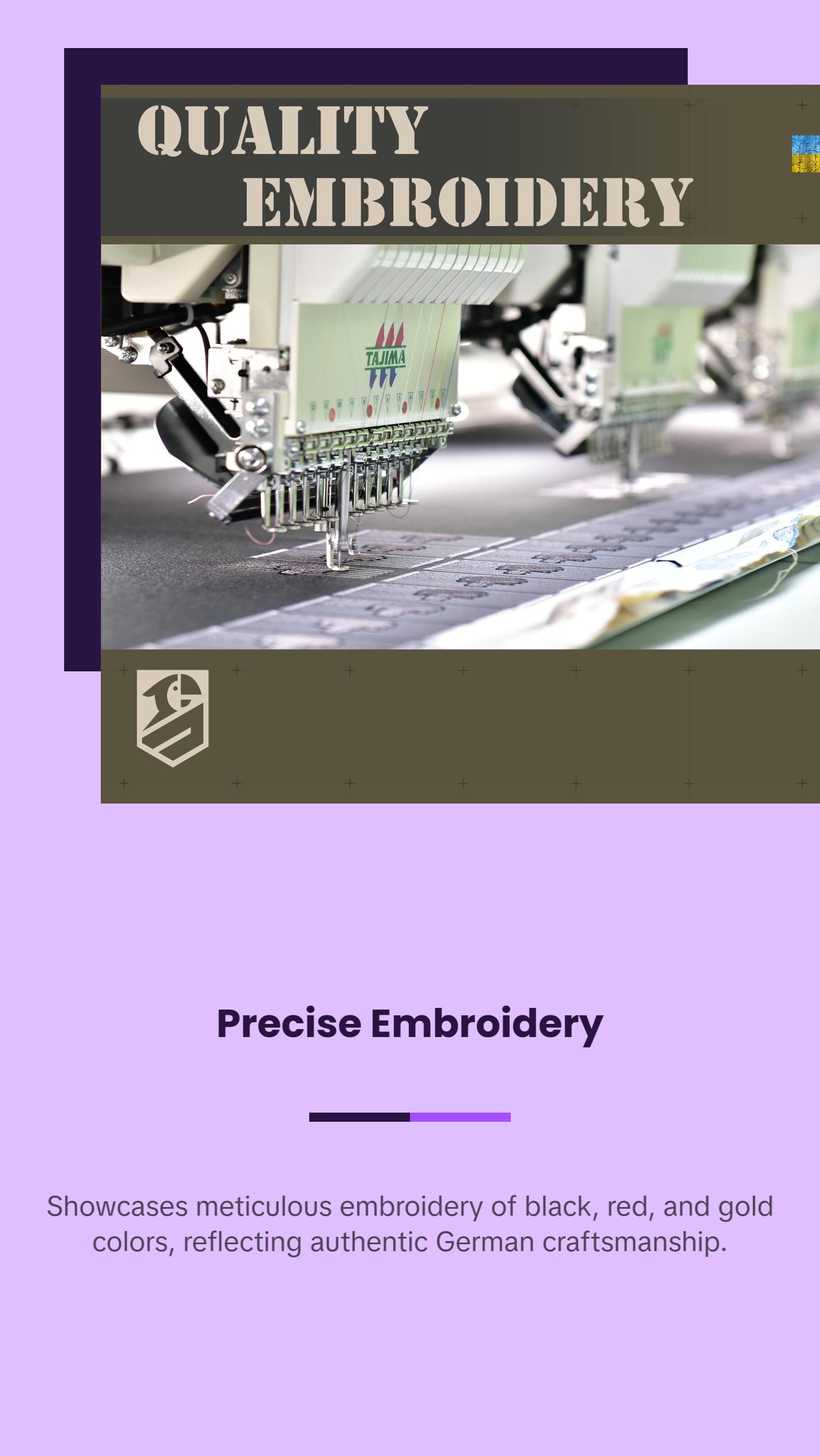 2-Pcs German Flag and Coat of Arms Embroidered Patch Set Embroidered Hook & Loop