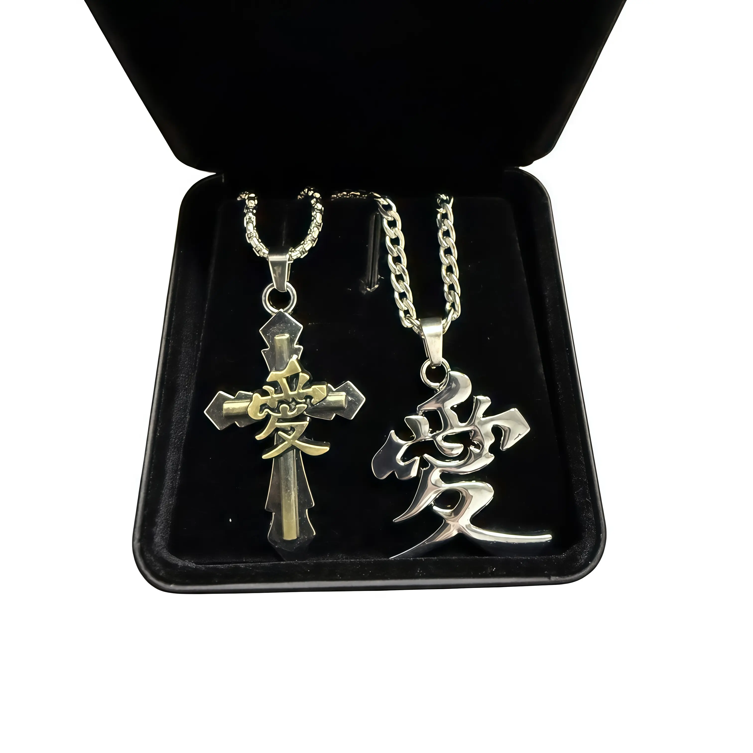 Cross-Border Wholesale Anime Naruto Sandstorm Gaara Chinese Traditional Character Love Pendant & Cerberus Costume Accessory, Casual Trendy Jewelry, Anime Cosplay Necklaces, Lightweight for All-Day Wear