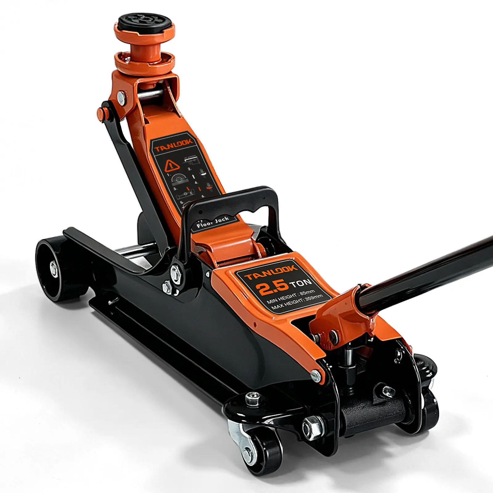 TANLOOK 2.5 Ton Low Profile Floor Jack, Heavy Duty Steel Single Piston Hydraulic Pump