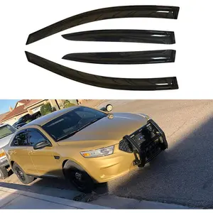 Original 4pcs Wind Deflectors, Outside Mount Tape-On Waterproof Protective Rain Guards Set, Sunroof Side Window Visors Compatible with 2010-2019 Ford Taurus 94194
