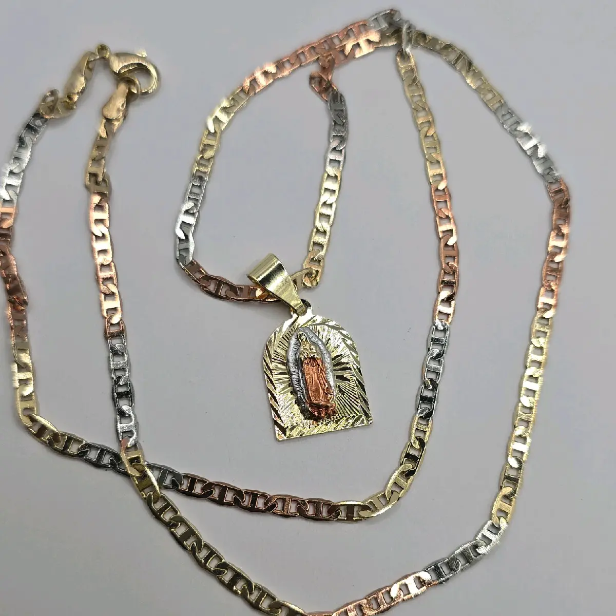 VIRGIN MARY  fancy design necklace three colors Gold-plated beautiful style