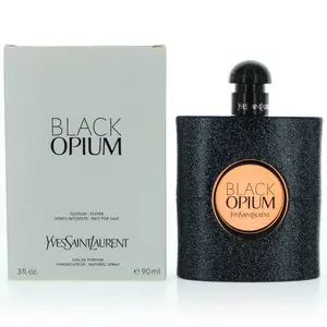 Yves Saint Laurent Black Opium Women's EDP Spray Tester - Spicy, Floral, Cedar Scent, 3 oz (3 to 3.9 fl oz Range), with Box