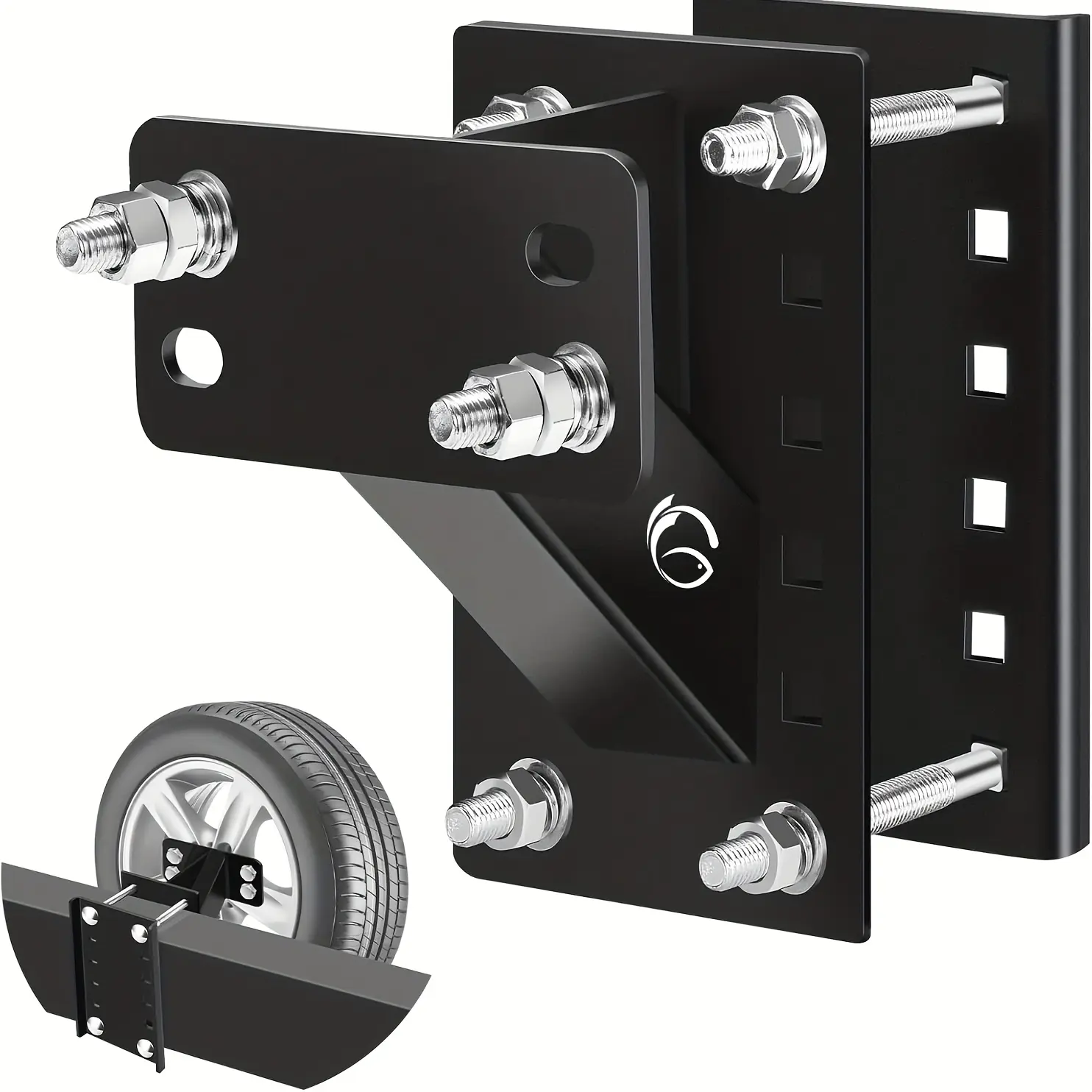Heavy-Duty Lock Frame Boat Trailer Spare Tire Carrier Mounting Bracket Set, Vehicle & Car Accessories, Includes Gloves & Wrench, Fits 4-6 Lug Wheels, 4.5/4.75/5/5.5in Bolt Patterns, Festive Gift Idea