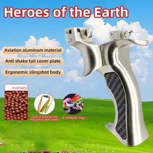 Professional archery set for Adults - Outdoor High Velocity Fishing with 100 Mud Balls & 2 Sets of Rubber Bands, Includes 8 Rainbow Rings,archery set,