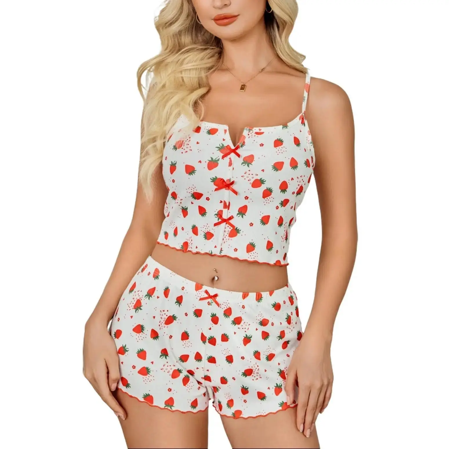 Avidlove Cami Pajama Set for Women 2 Piece PJ Set Ribbed Sleepwear Set Short Nightwear with Bow Avidlove Cami Pajama Set for Women 2 Piece PJ Set Ribbed Sleepwear Set Short Nightwear with Bow