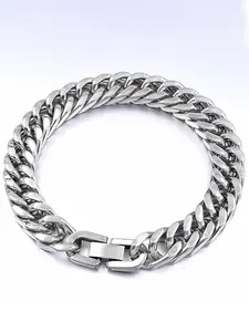 Men's Fashion Chain Bracelet, Stainless Steel Jewelry for Party, Daily Clothing Decor, Trendy All-match & Exquisite Jewelry for Birthday Gift