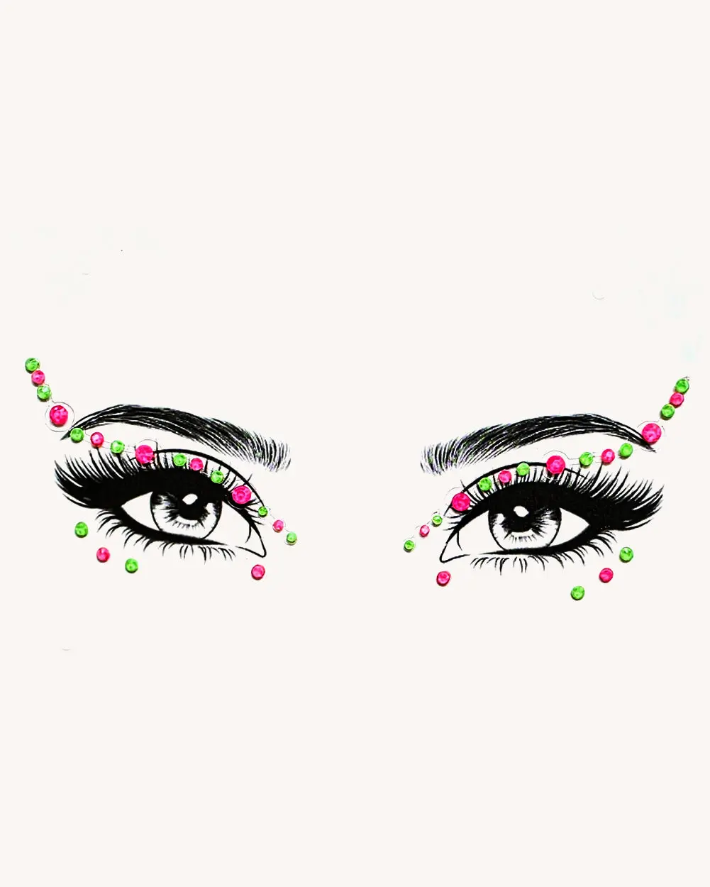 Kandi Kid Neon Black Light-Reactive Face Gems - Unisex Rave Fam Plur Energy Custom Craft Accessories for DIY Scrapbooking & Stamping Toys, Neon Glow