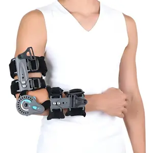 Hinged ROM Elbow Brace - Adjustable Elbow Immobilizer for Recovery, Tennis Elbow, Golfer’s Elbow & Ligament Injury - 0-120° Angle Control, for Men and Women