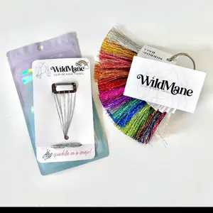 WildMane Tinsel Hair Clip-In Extensions for Girls - Thai Silk Fairy Hair Jewelry and Dress Up Accessories - Perfect for Teens - Glitter Gift Idea