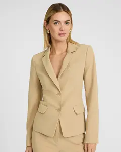 Express Editor Signature Stretch Fitted Two Button Blazer