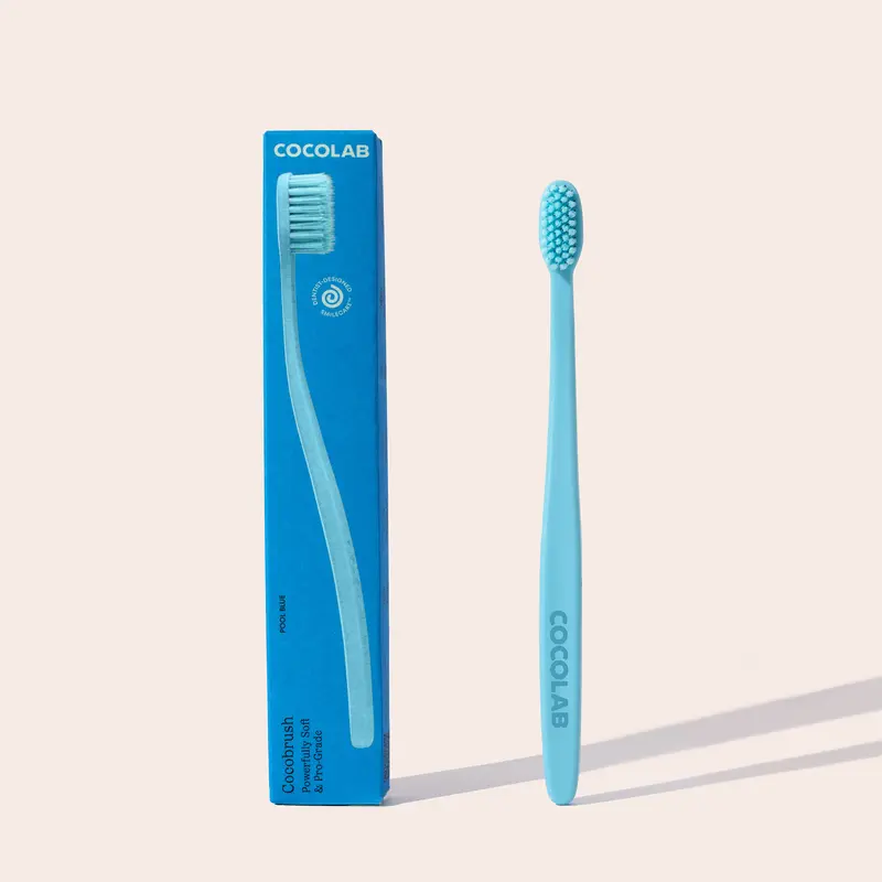 COCOLAB Cocobrush Ultra Soft Toothbrush with 1000s of Bristles and Eco-Friendly Oceanworks Handle - Cleans 16x Better