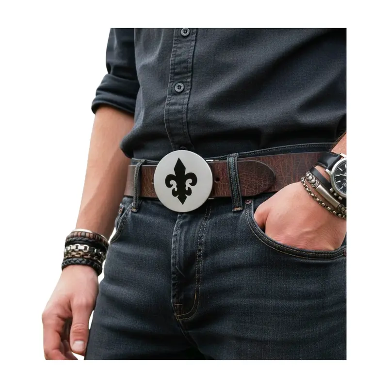fleur de lis belt buckle - TikTok Shop display picture 1